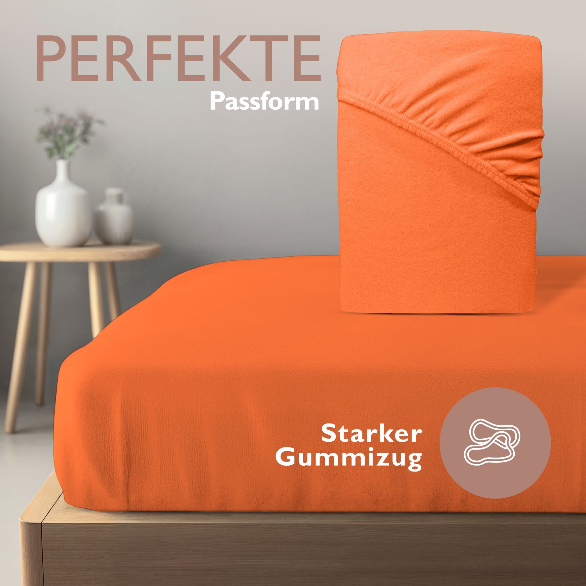 Winterspannbettlaken für 180x200 bis 200x200 cm | 40 cm Steg | 80% Baumwolle 20% Polyester