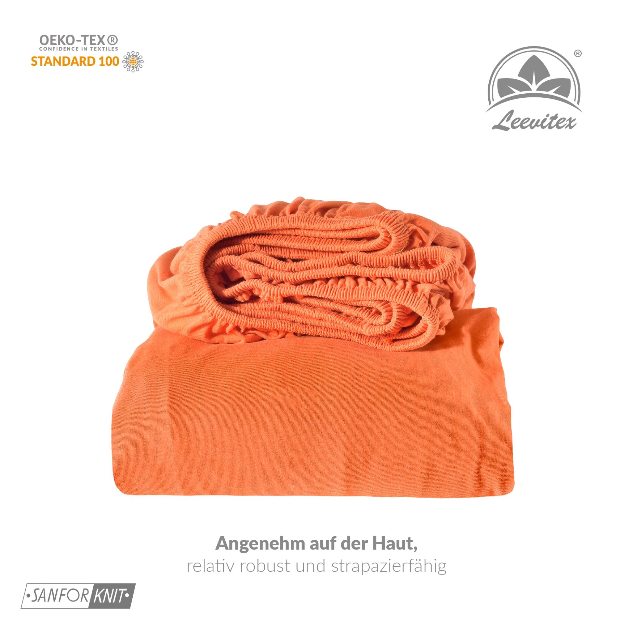 Basic Spannbettlaken 90x200 cm - 100x200cm | 25 cm Steg | 100% Jersey-Baumwolle