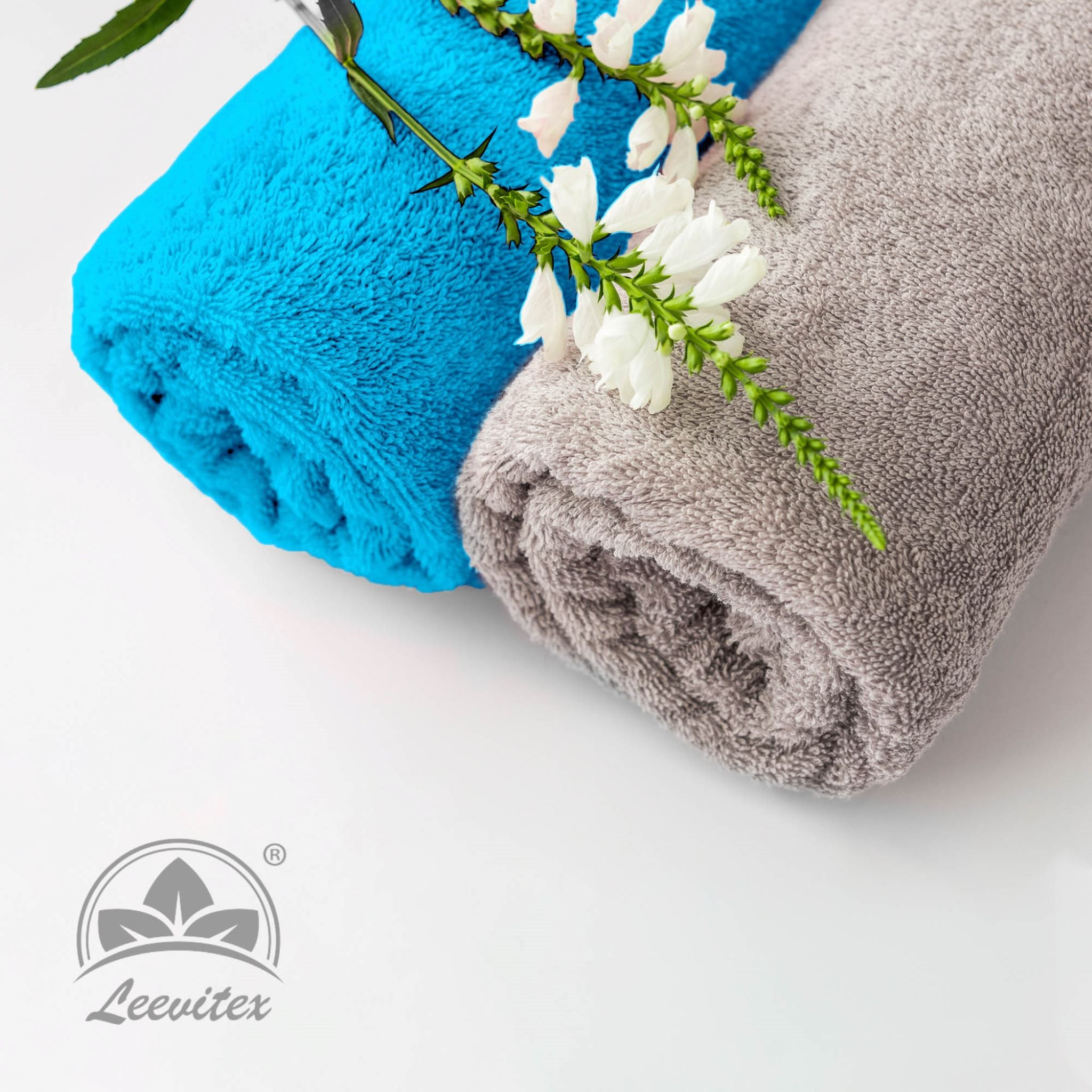 Saunatücher aus 100% Baumwolle im 1er Set – 80 x 200 cm, weich und saugfähig