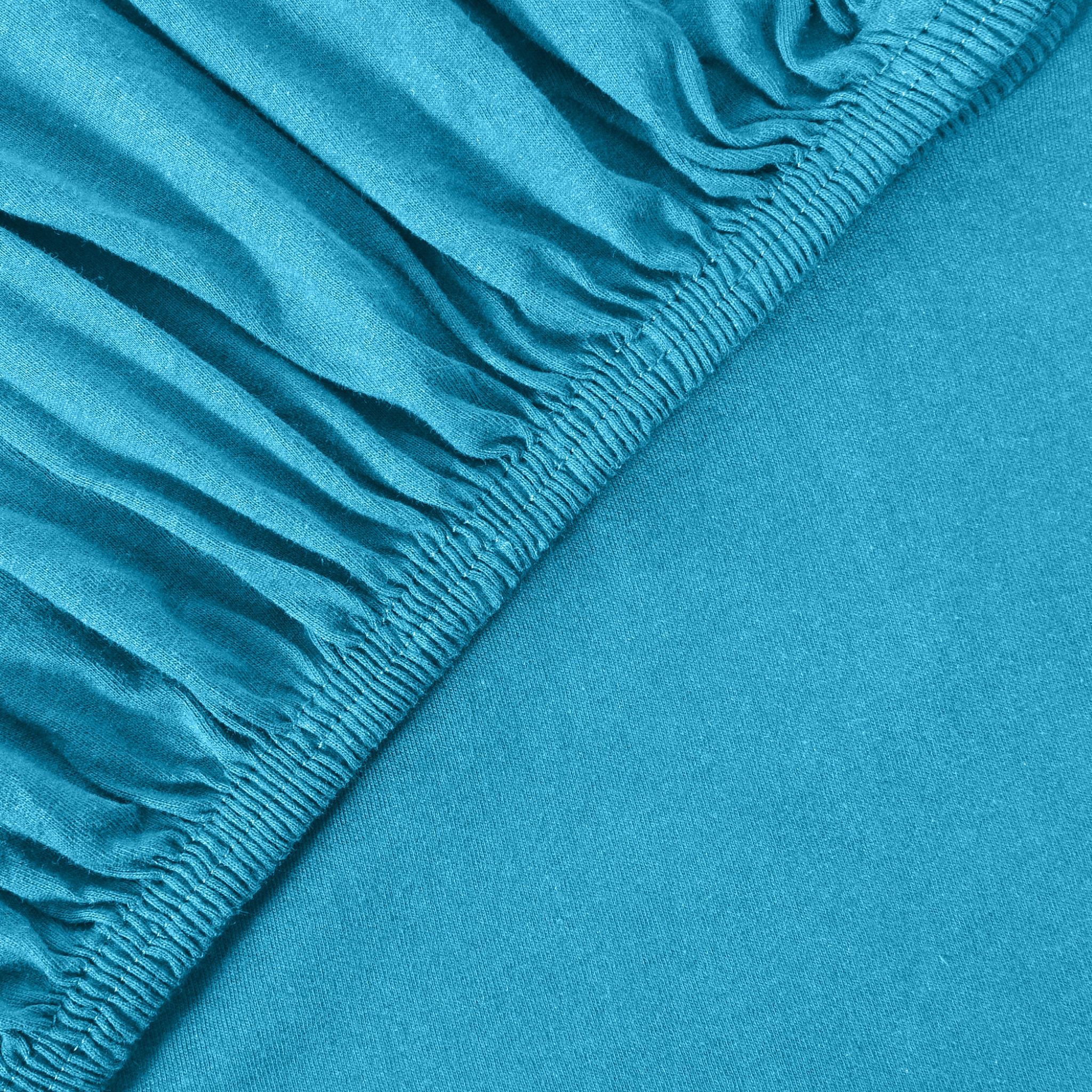 Basic Spannbettlaken 200x200 cm - 200x220 cm | 40 cm Steg | 100% Jersey-Baumwolle