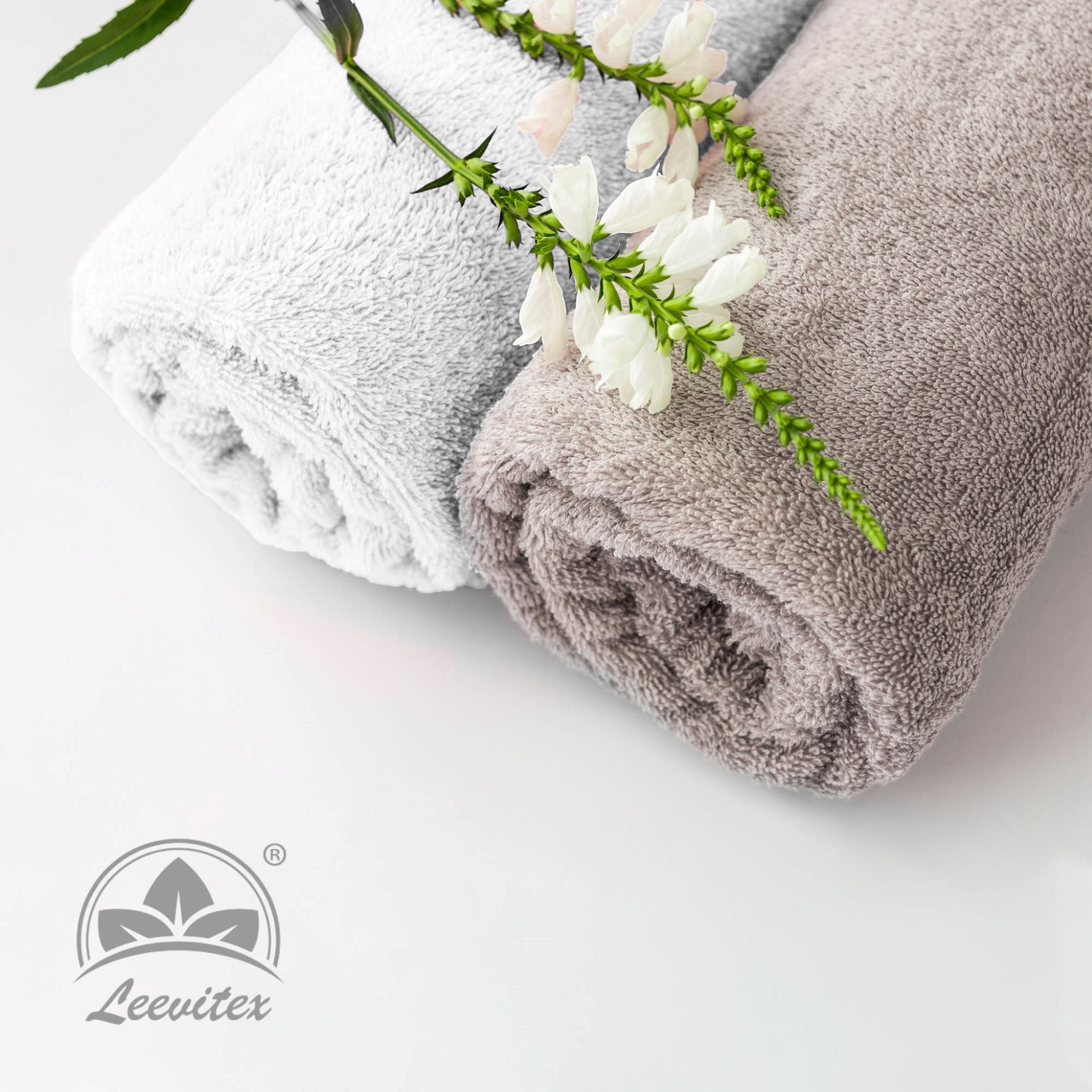 Saunatücher aus 100% Baumwolle im 2er Set – 80 x 200 cm, weich und saugfähig