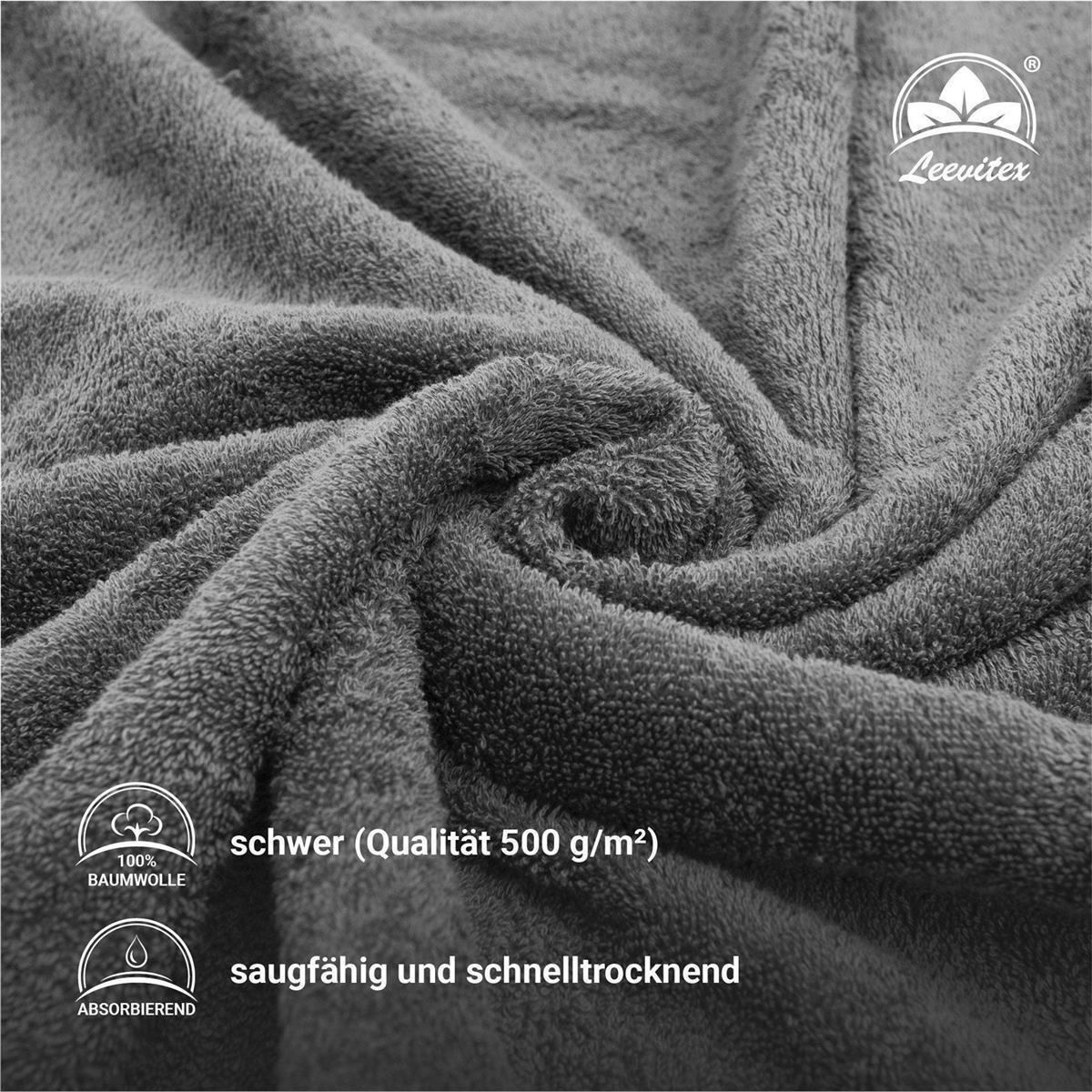 Handtücher von Leevitex – 4er Set, 100% Baumwolle, 50 x 100 cm, weich und saugfähig