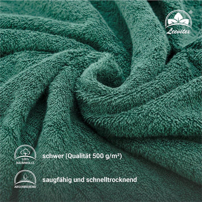 Handtücher von Leevitex – 4er Set, 100% Baumwolle, 50 x 100 cm, weich und saugfähig