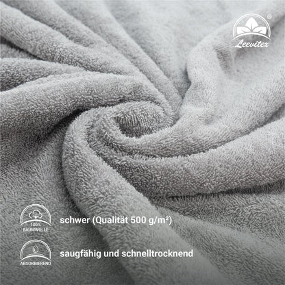 Handtücher von Leevitex – 4er Set, 100% Baumwolle, 50 x 100 cm, weich und saugfähig