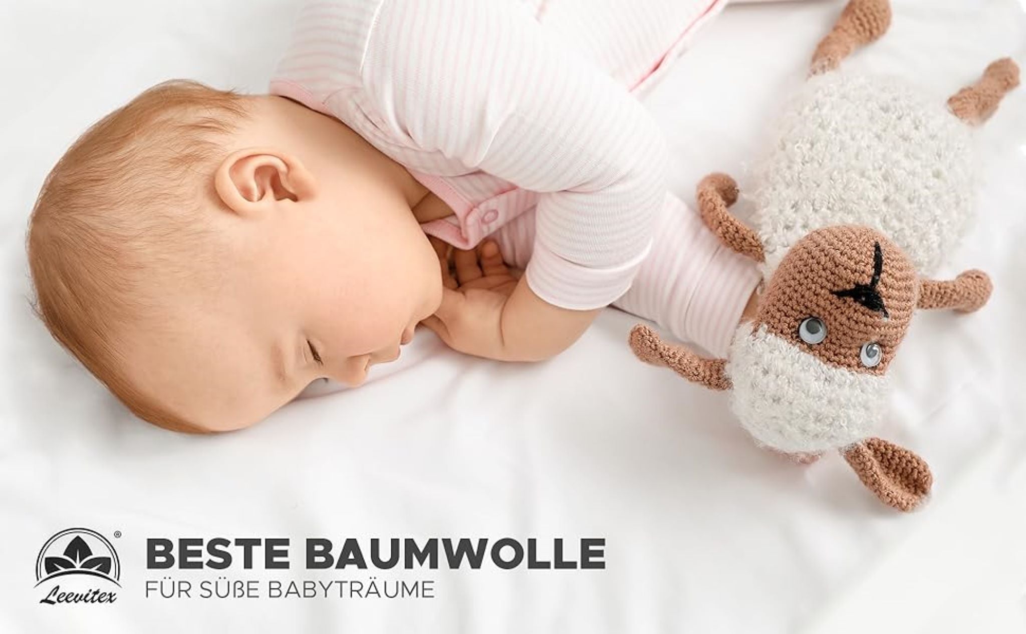 Kinderspannbettlaken von Leevitex im 2er Pack – 100% Jersey-Baumwolle, 70 x 140 cm