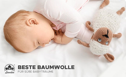 Kinderspannbettlaken von Leevitex im 2er Pack – 100% Jersey-Baumwolle, 70 x 140 cm