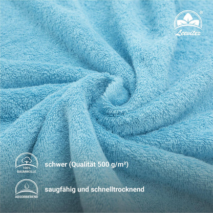 Handtücher von Leevitex – 4er Set, 100% Baumwolle, 50 x 100 cm, weich und saugfähig