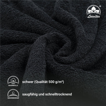 Handtücher von Leevitex – 4er Set, 100% Baumwolle, 50 x 100 cm, weich und saugfähig