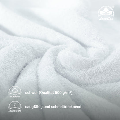 Handtücher von Leevitex – 4er Set, 100% Baumwolle, 50 x 100 cm, weich und saugfähig