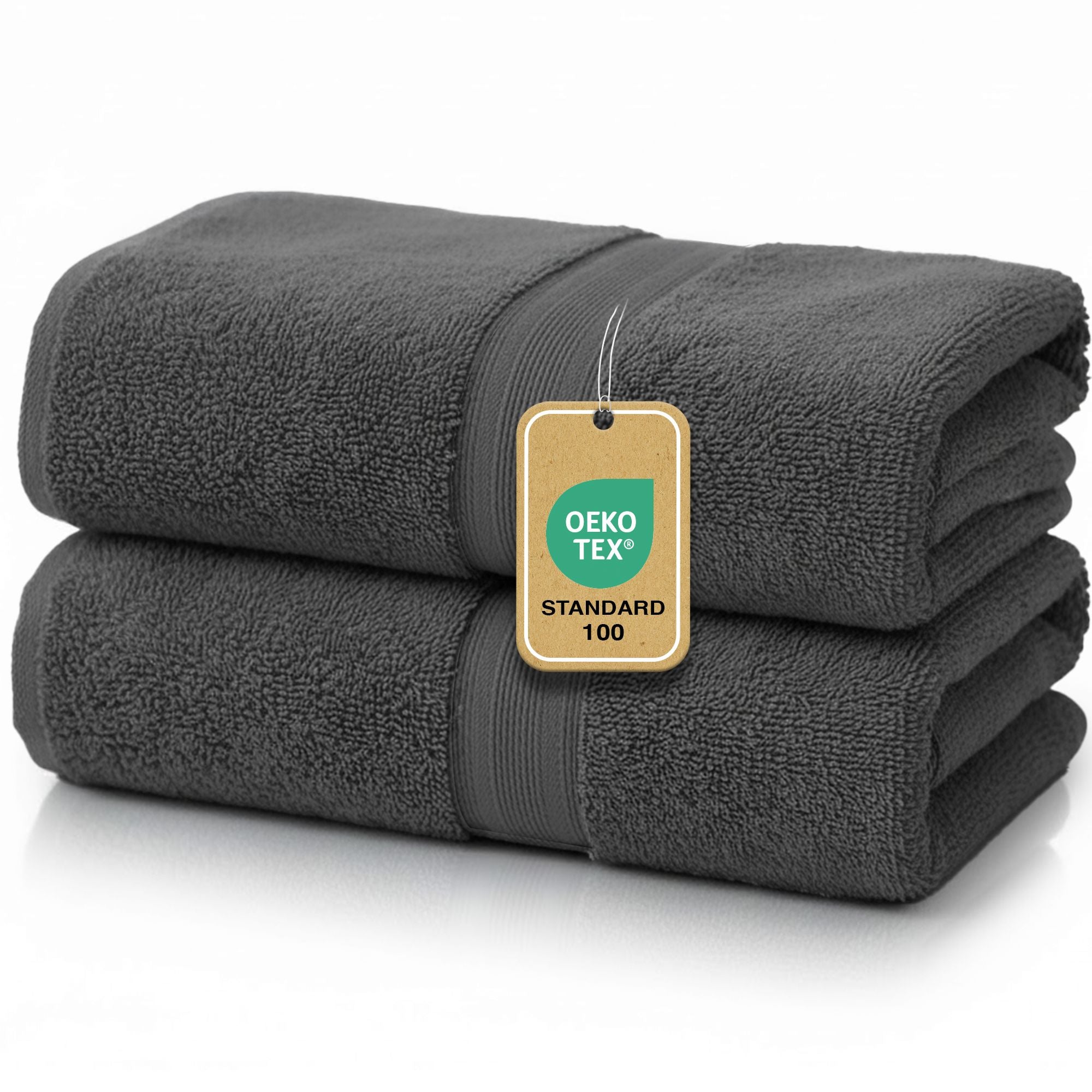 Duschtücher im 2er Set – 100% Baumwolle, 70 x 140 cm, weich und saugfähig