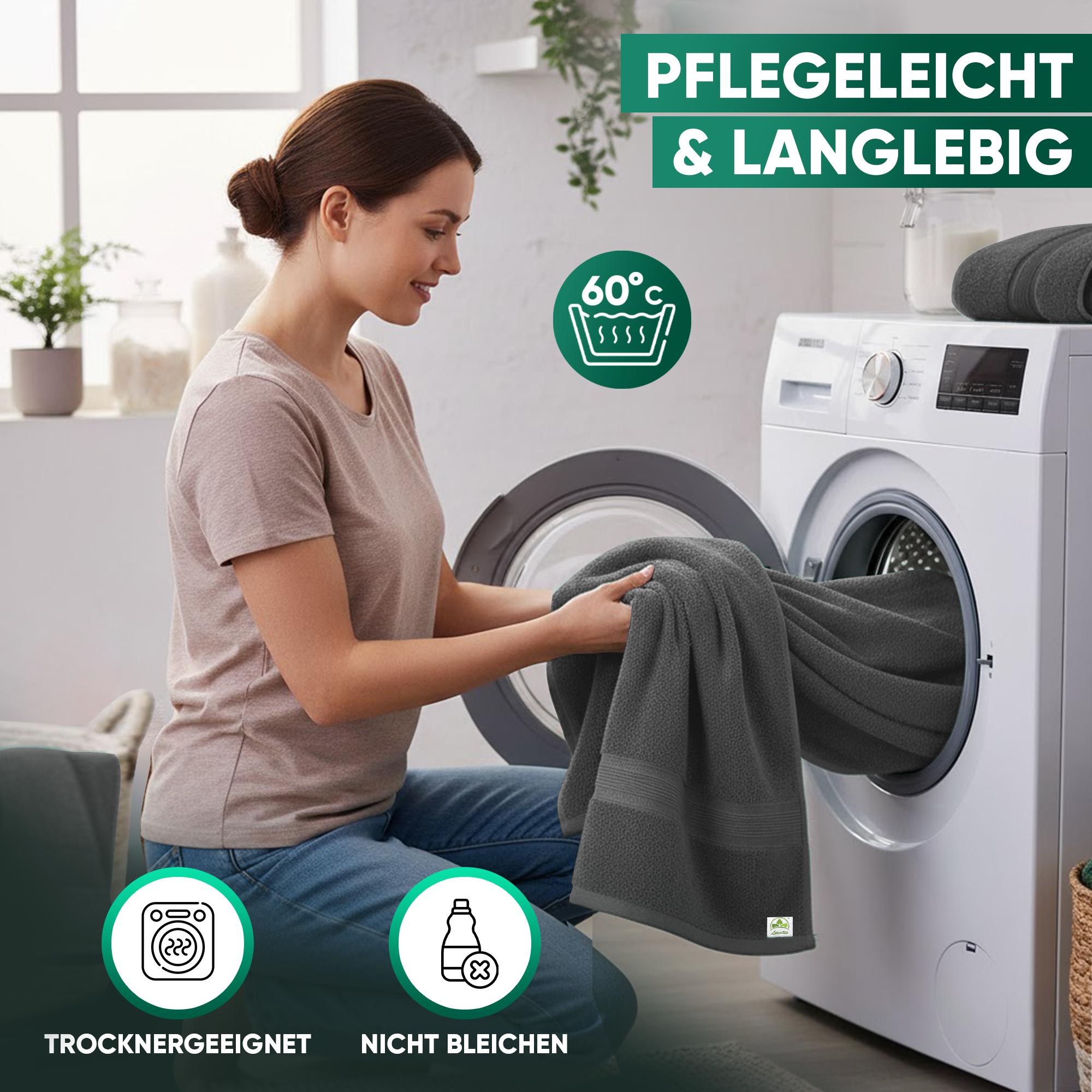 Duschtücher im 2er Set – 100% Baumwolle, 70 x 140 cm, weich und saugfähig