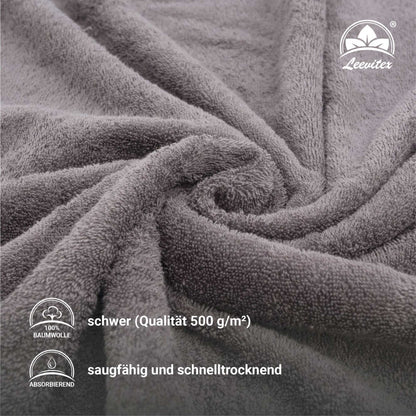 Duschtücher im 2er Set – 100% Baumwolle, 70 x 140 cm, weich und saugfähig