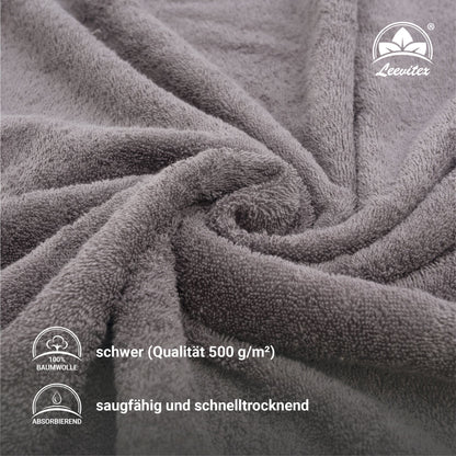 Saunatücher aus 100% Baumwolle im 2er Set – 80 x 200 cm, weich und saugfähig