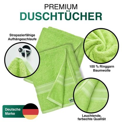 Duschtücher im 2er Set – 100% Baumwolle, 70 x 140 cm, weich und saugfähig