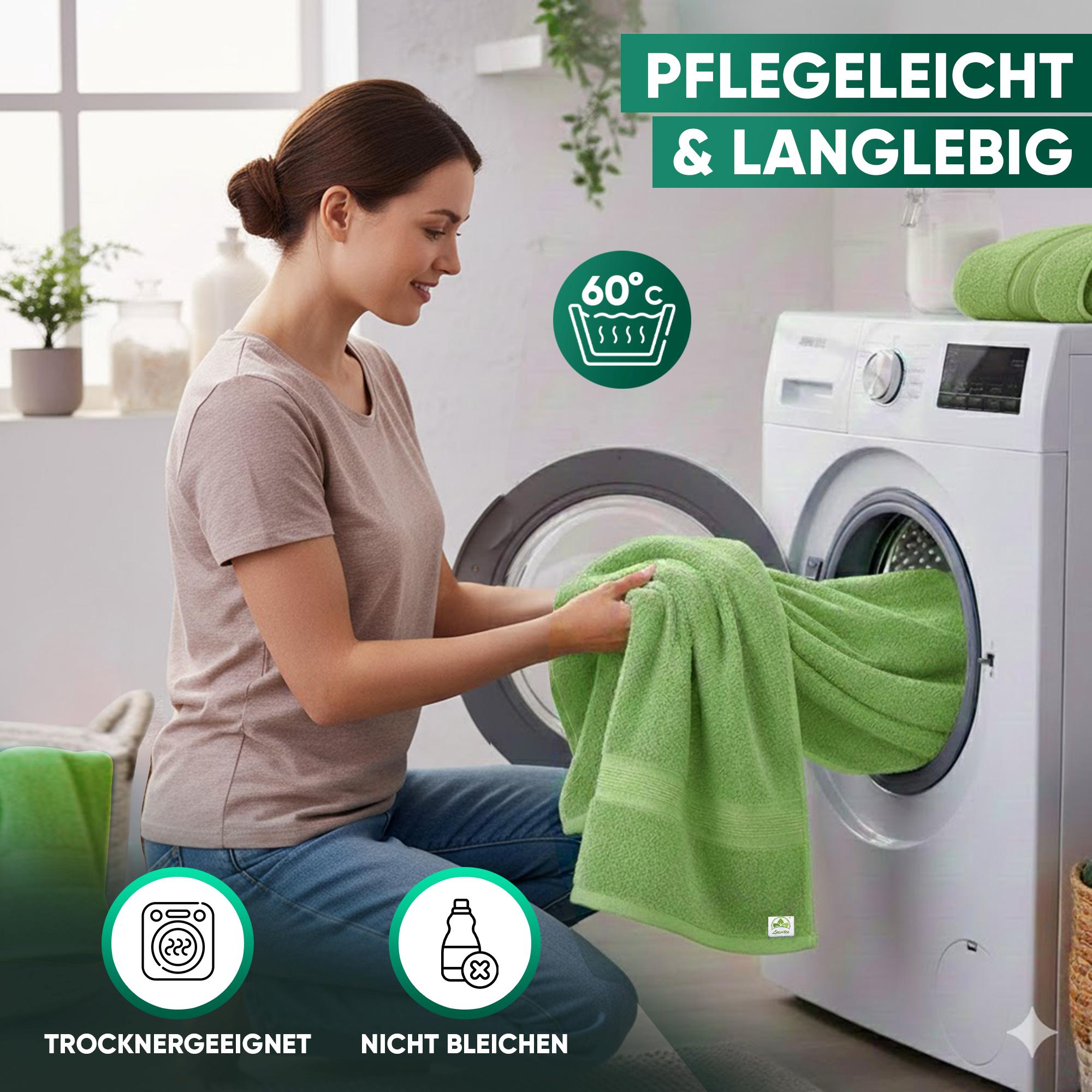 Duschtücher im 2er Set – 100% Baumwolle, 70 x 140 cm, weich und saugfähig