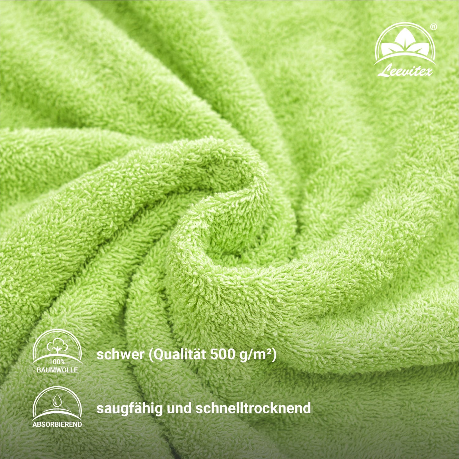 Saunatücher aus 100% Baumwolle im 2er Set – 80 x 200 cm, weich und saugfähig
