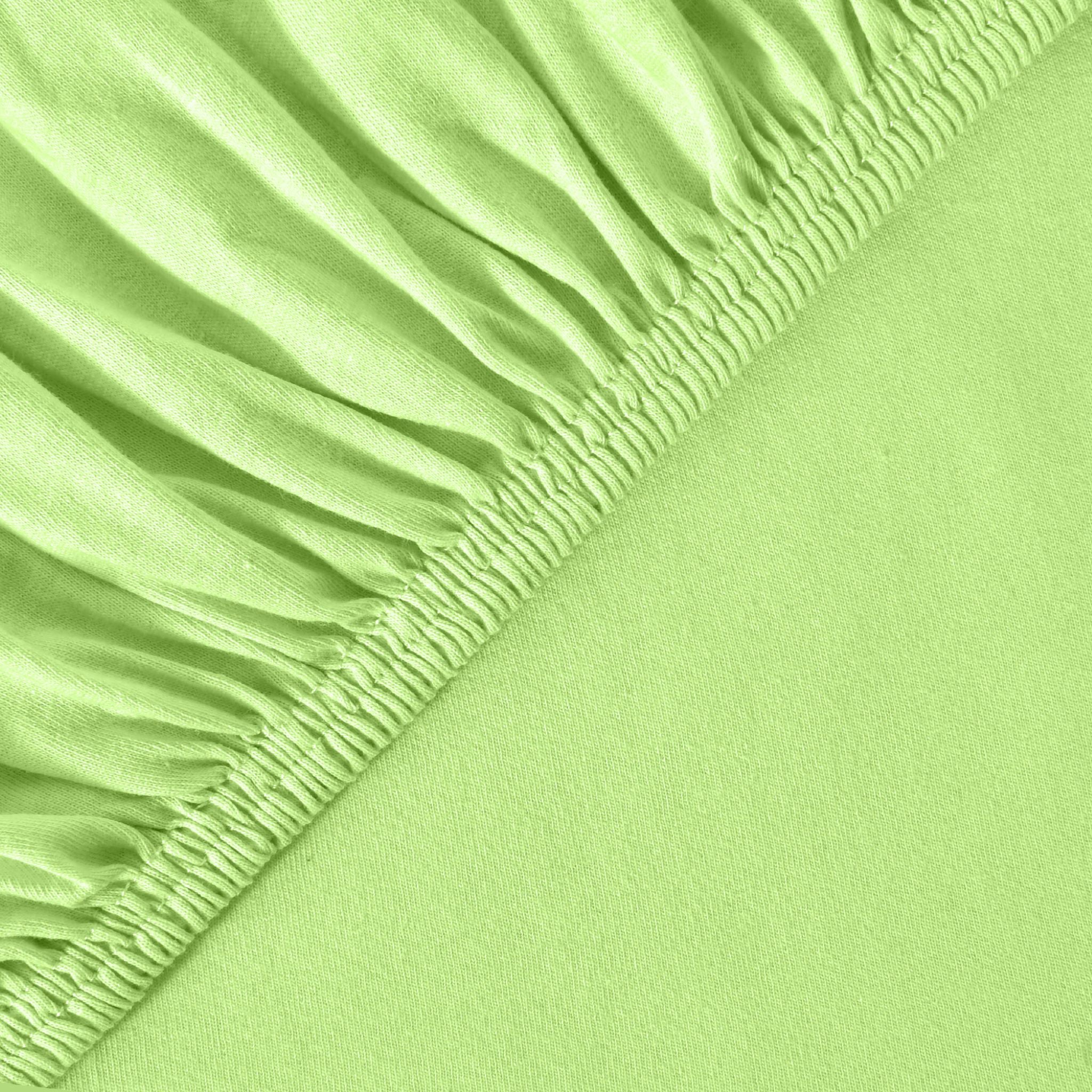 Basic Spannbettlaken 90x200 cm | 25 cm Steg | 100% Jersey-Baumwolle