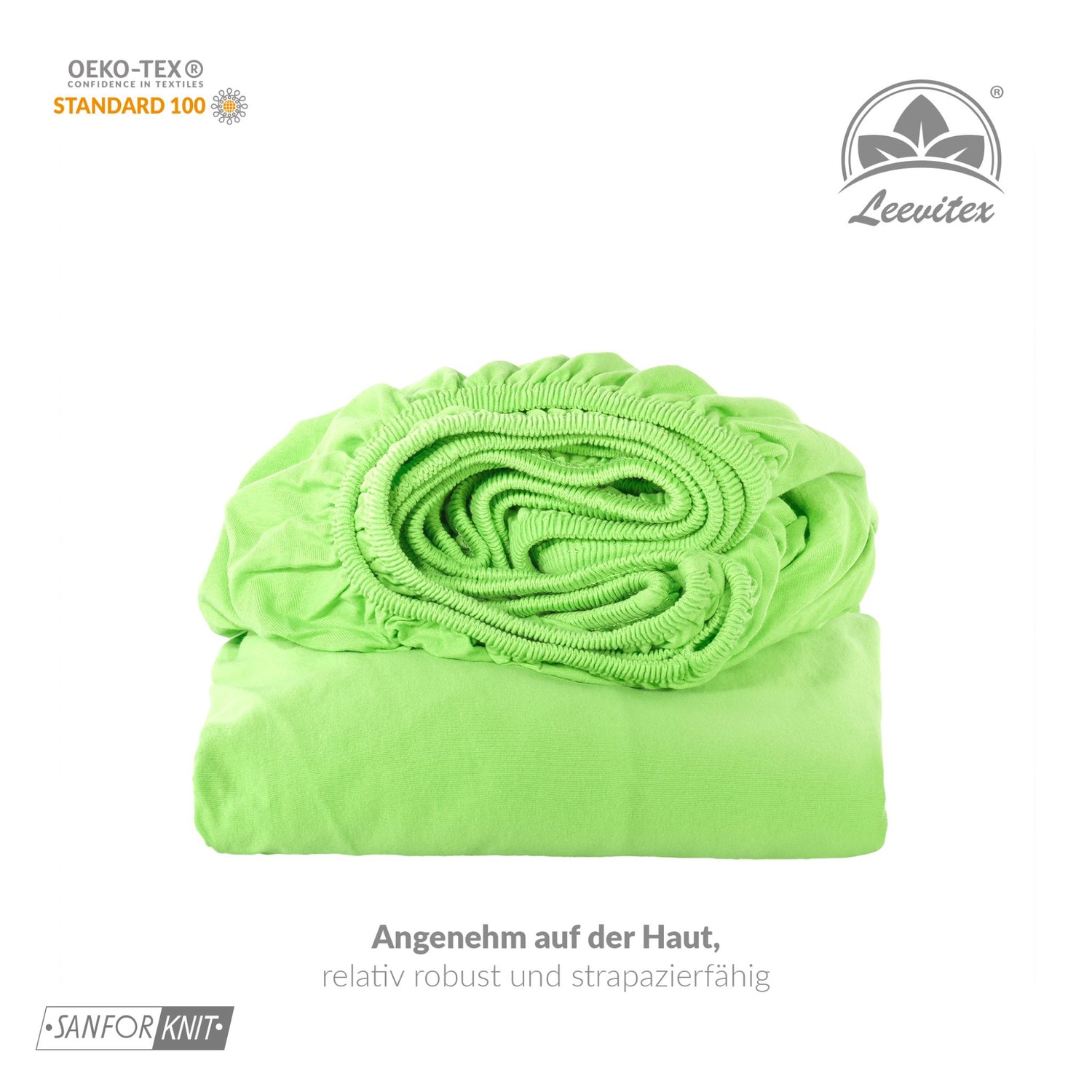 Basic Spannbettlaken 200x220 cm | 25 cm Steg | 100% Jersey-Baumwolle