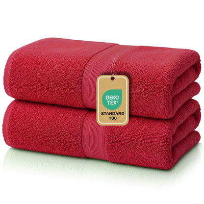 Duschtücher im 2er Set – 100% Baumwolle, 70 x 140 cm, weich und saugfähig