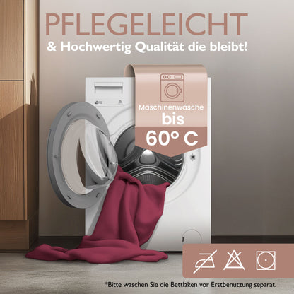 Winterspannbettlaken für 140x200 bis 160x200 cm | 40 cm Steg | 80% Baumwolle 20% Polyester