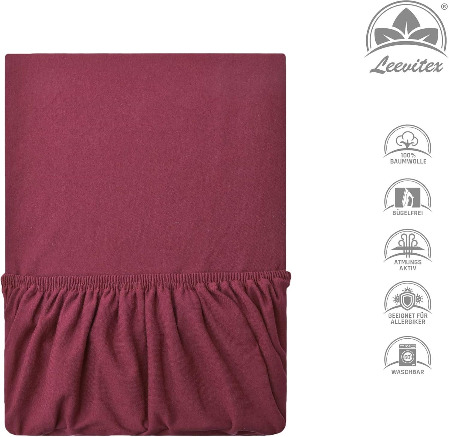 Kinder Spannbettlaken 70 x 140 cm von Leevitex im 1er Pack – 100% Jersey-Baumwolle,