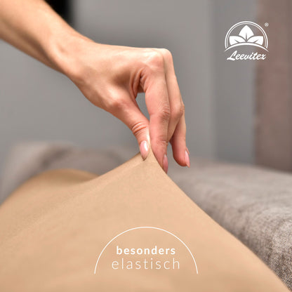 Basic Spannbettlaken 200x220 cm | 25 cm Steg | 100% Jersey-Baumwolle