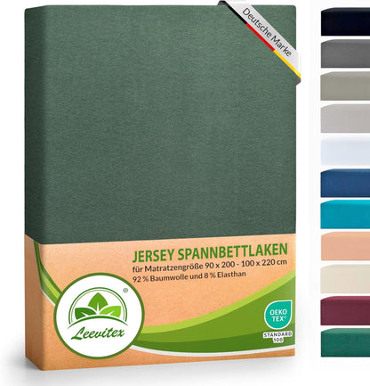 Spannbettlaken für Boxspringbetten 90x200 bis 100x220 cm | 40 cm Steg | verschiedene Materialstärken