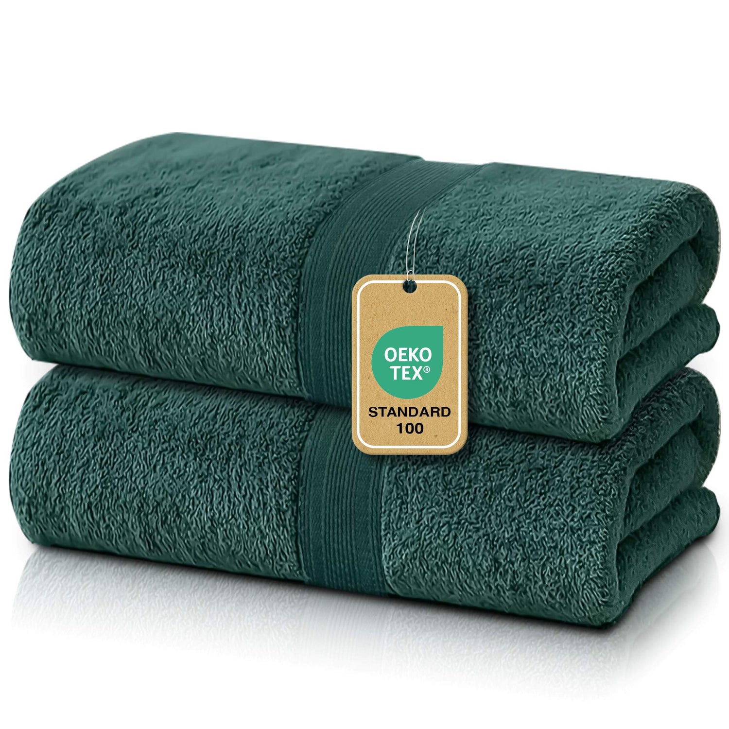 Duschtücher im 2er Set – 100% Baumwolle, 70 x 140 cm, weich und saugfähig