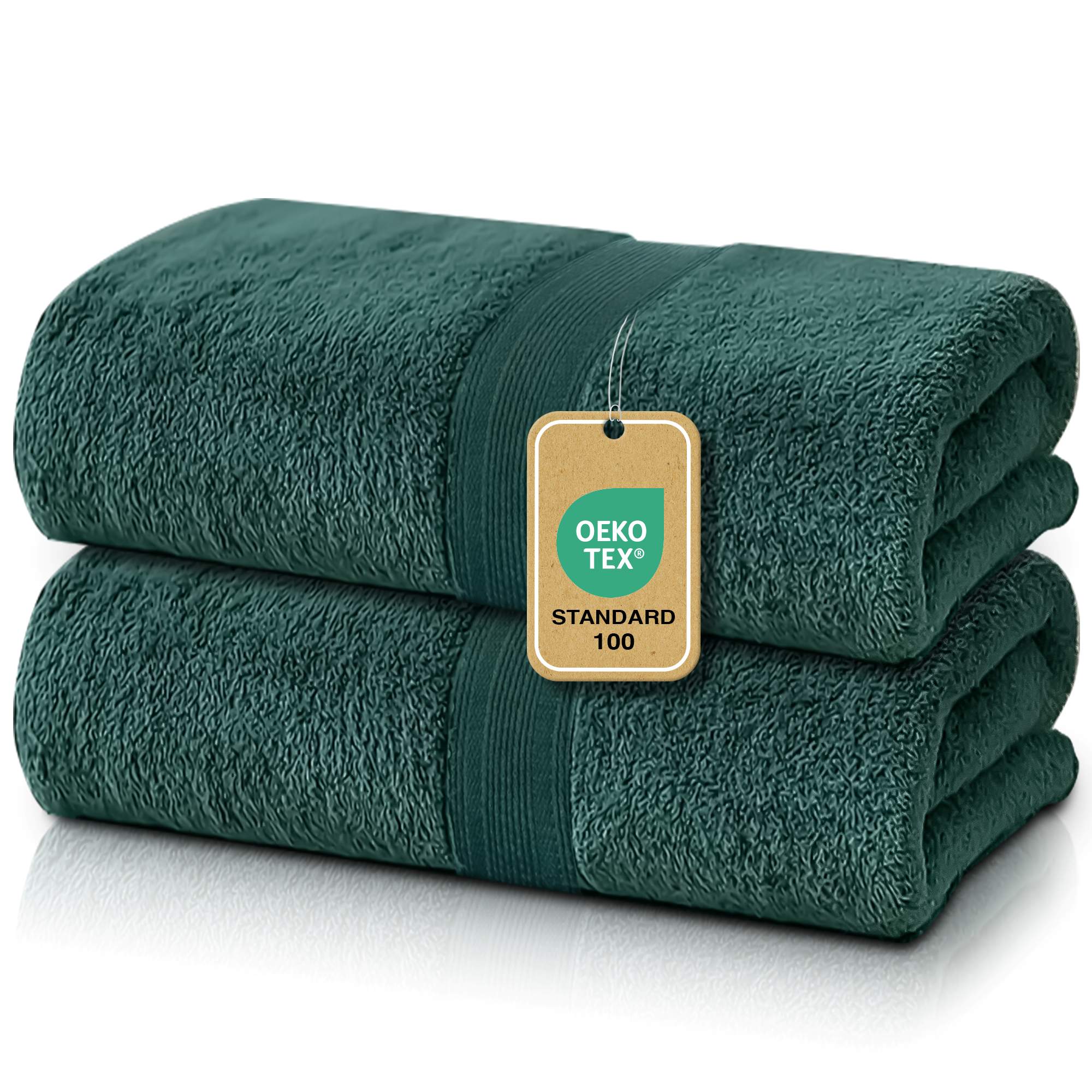 Duschtücher im 2er Set – 100% Baumwolle, 70 x 140 cm, weich und saugfähig