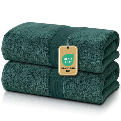 Duschtücher im 2er Set – 100% Baumwolle, 70 x 140 cm, weich und saugfähig