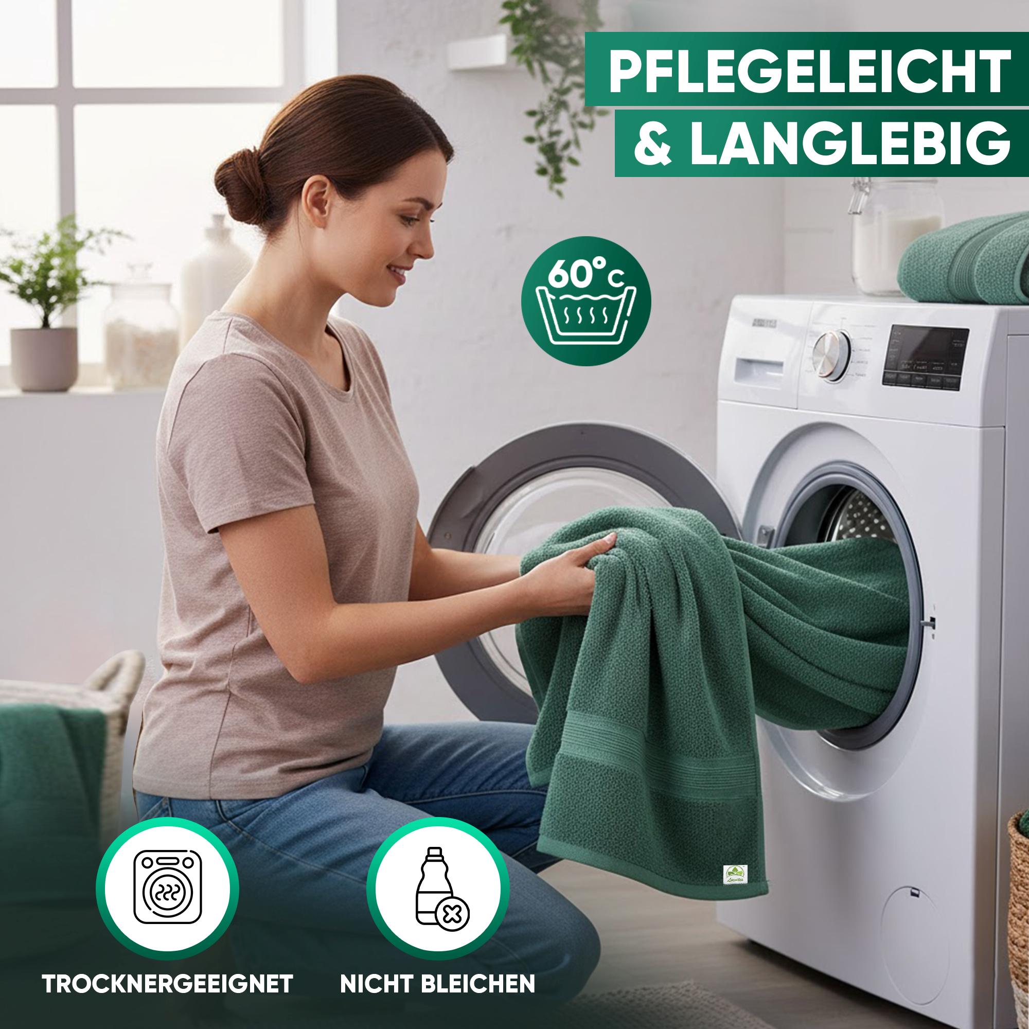 Duschtücher im 2er Set – 100% Baumwolle, 70 x 140 cm, weich und saugfähig