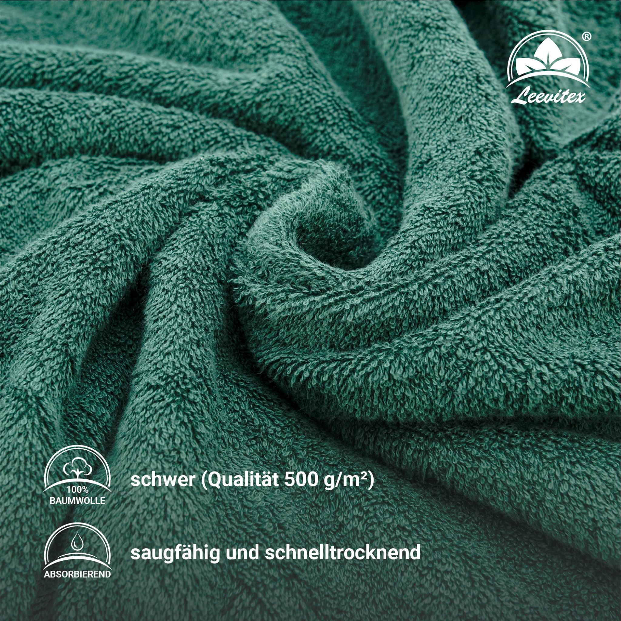 Saunatücher aus 100% Baumwolle im 2er Set – 80 x 200 cm, weich und saugfähig