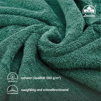 Saunatücher aus 100% Baumwolle im 2er Set – 80 x 200 cm, weich und saugfähig
