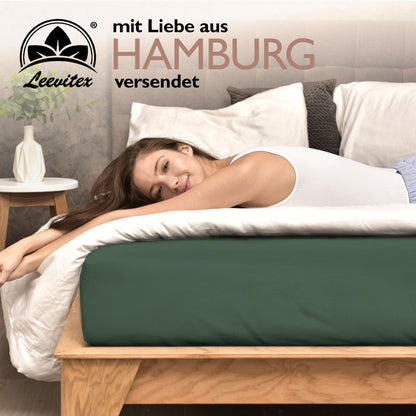 Winterspannbettlaken für 90x200 bis 100x200 cm | 40 cm Steg | 80% Baumwolle 20% Polyester