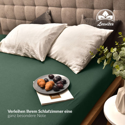 Basic Spannbettlaken 120x200 cm | 25 cm Steg | 100% Jersey-Baumwolle