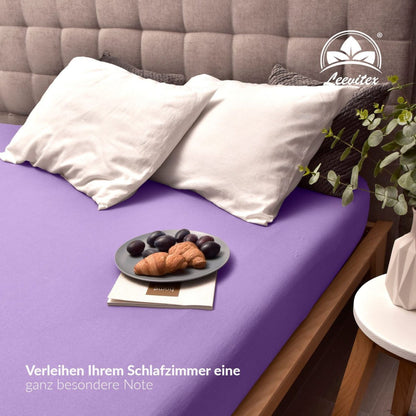 Basic Spannbettlaken 90x200 cm | 25 cm Steg | 100% Jersey-Baumwolle