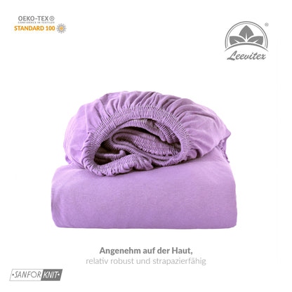 Basic Spannbettlaken 200x220 cm | 25 cm Steg | 100% Jersey-Baumwolle
