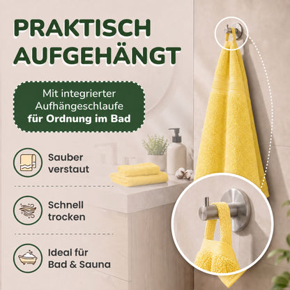 Duschtücher im 2er Set – 100% Baumwolle, 70 x 140 cm, weich und saugfähig