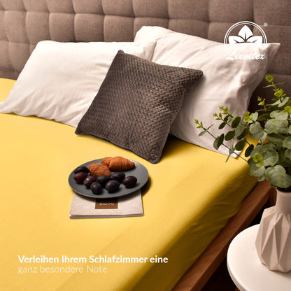 Basic Spannbettlaken 140x200 cm | 25 cm Steg | 100% Jersey-Baumwolle