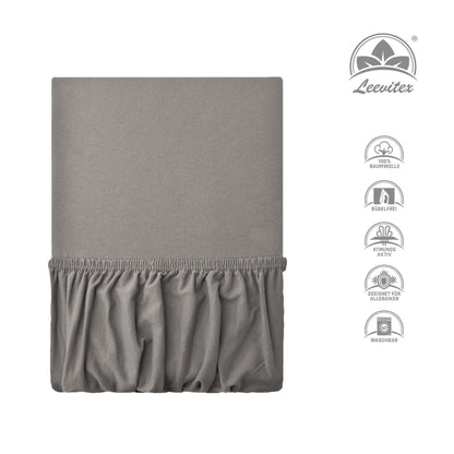 Topper Spannbettlaken 140x200 bis 160x200 / 220 cm | 18 cm Steg | verschiedene Materialstärken
