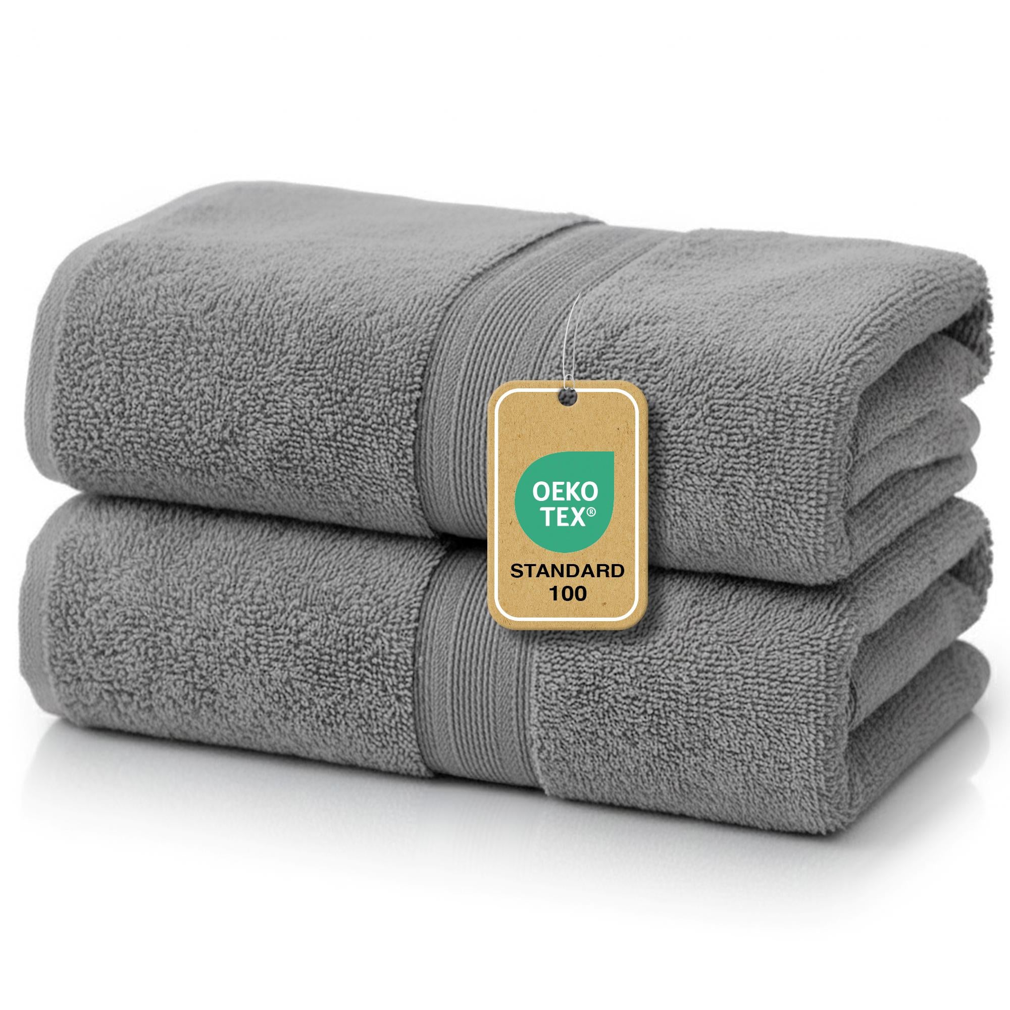 Duschtücher im 2er Set – 100% Baumwolle, 70 x 140 cm, weich und saugfähig