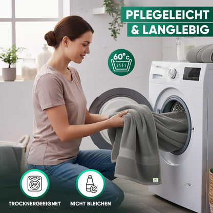 Duschtücher im 2er Set – 100% Baumwolle, 70 x 140 cm, weich und saugfähig