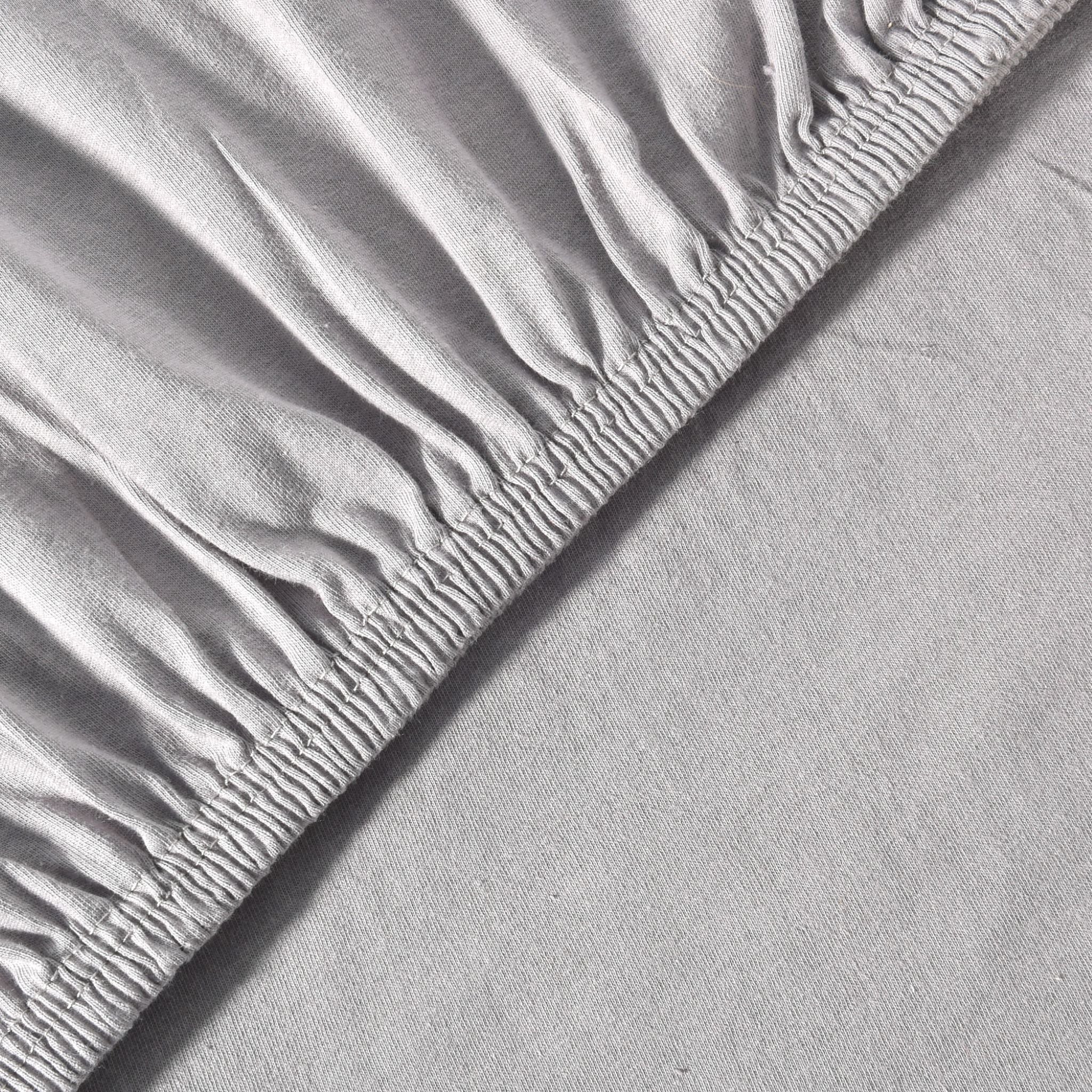 Basic Spannbettlaken 200x220 cm | 25 cm Steg | 100% Jersey-Baumwolle