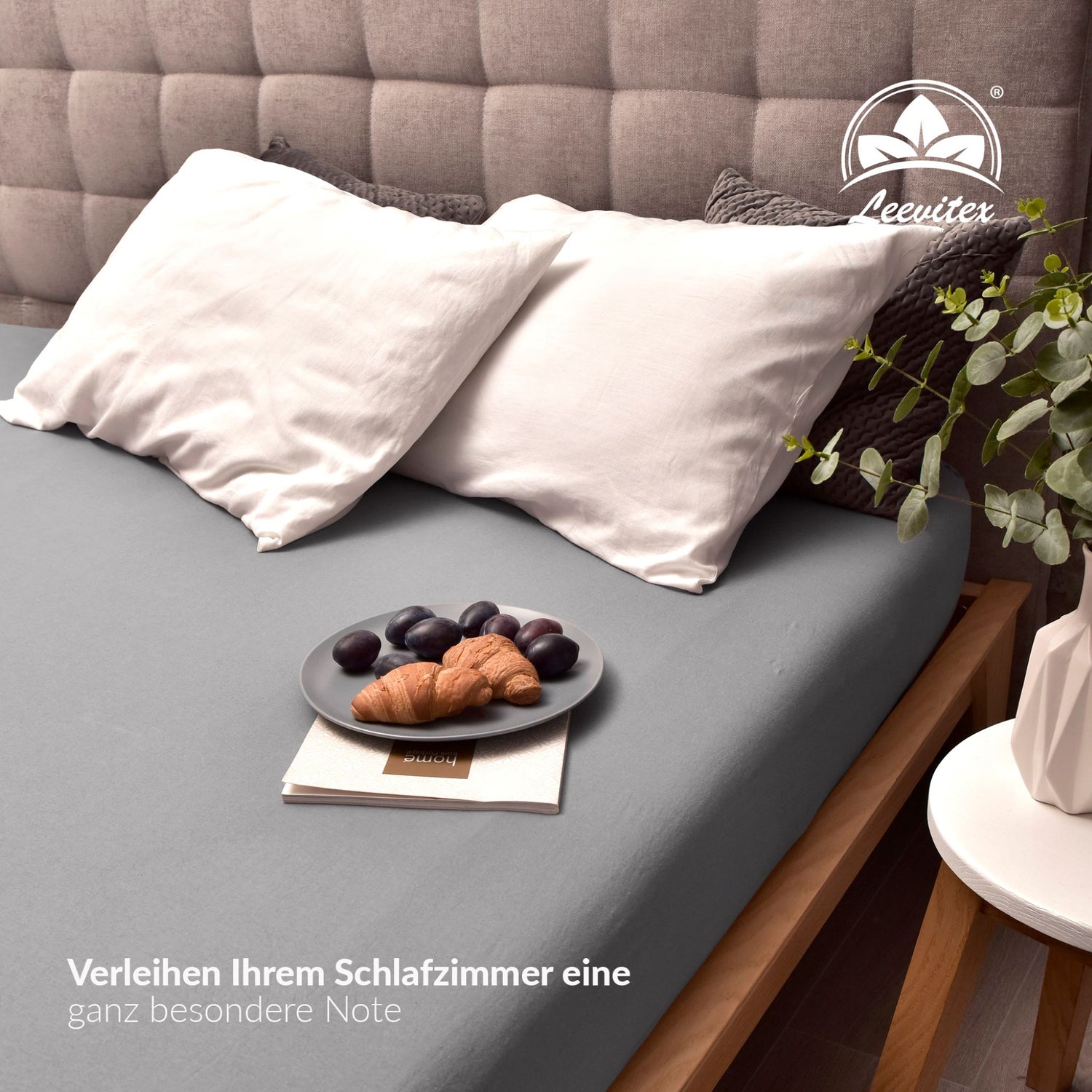 Basic Spannbettlaken 90x200 cm | 25 cm Steg | 100% Jersey-Baumwolle