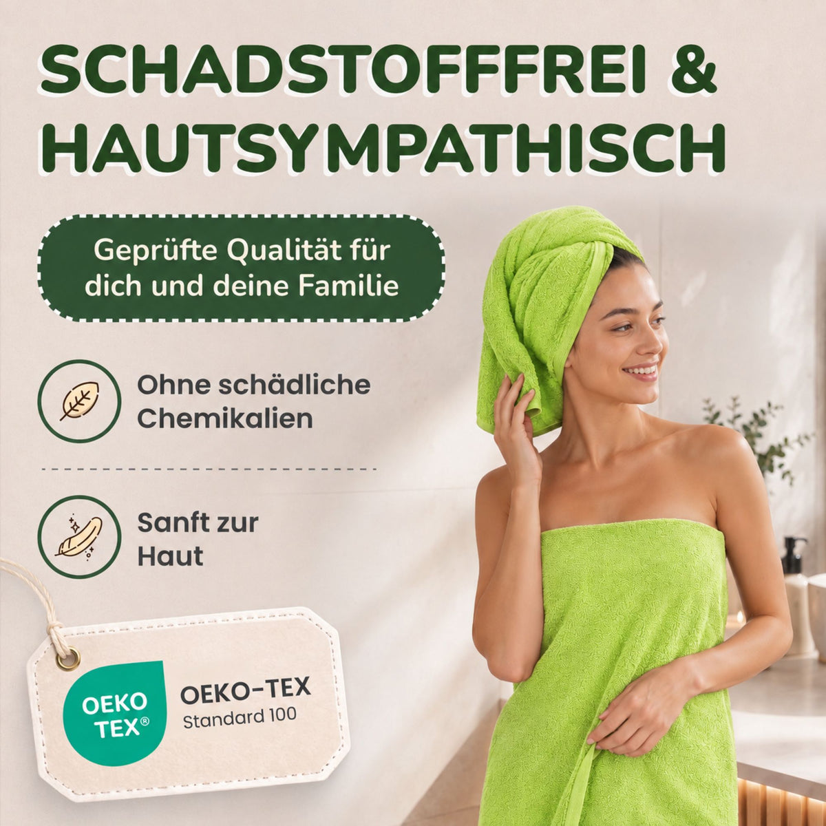 Handtücher von Leevitex – 4er Set, 100% Baumwolle, 50 x 100 cm, weich und saugfähig