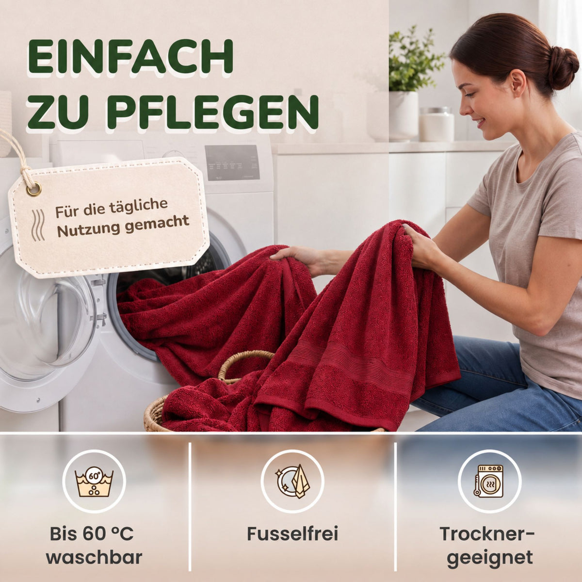 Handtücher von Leevitex – 4er Set, 100% Baumwolle, 50 x 100 cm, weich und saugfähig