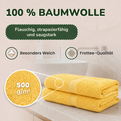 Handtücher von Leevitex – 4er Set, 100% Baumwolle, 50 x 100 cm, weich und saugfähig