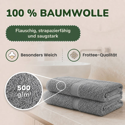 Handtücher von Leevitex – 4er Set, 100% Baumwolle, 50 x 100 cm, weich und saugfähig