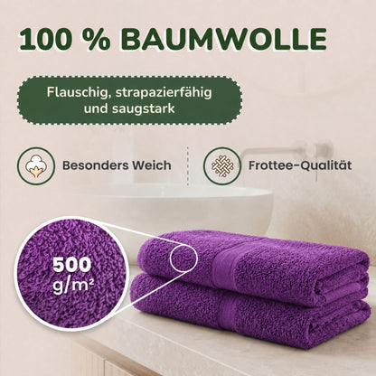 Handtücher von Leevitex – 4er Set, 100% Baumwolle, 50 x 100 cm, weich und saugfähig
