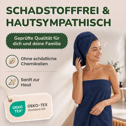 Handtücher von Leevitex – 4er Set, 100% Baumwolle, 50 x 100 cm, weich und saugfähig